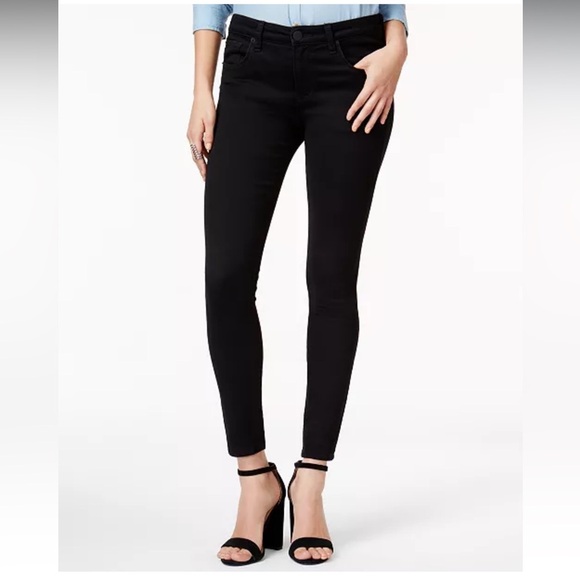 STS Blue Emma Ankle Skinny Cropped Jean Size 32 Black Mid Rise Stretch - Picture 1 of 14